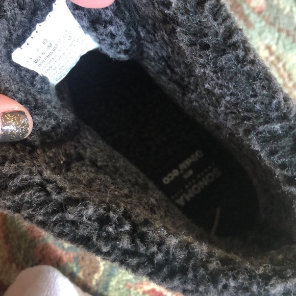 NWOT Sonoma Ortholite Black Furry Boots 8 1/2 - Picture 4 of 7